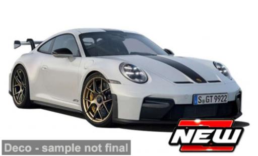 Modelauto Porsche 911 GT3 Bburago wit/groen 2025 1/43 Burago