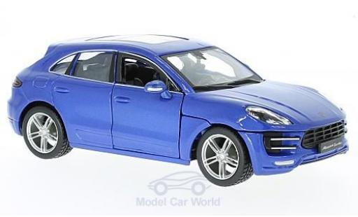 Modelauto Porsche Macan Base metallic blauw 1/24 Burago