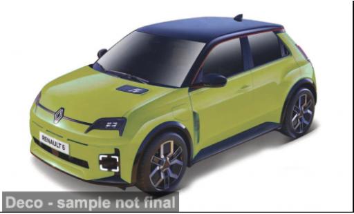 Modelauto Renault 5 Base Bburago E-Tech geel 1/43 Burago