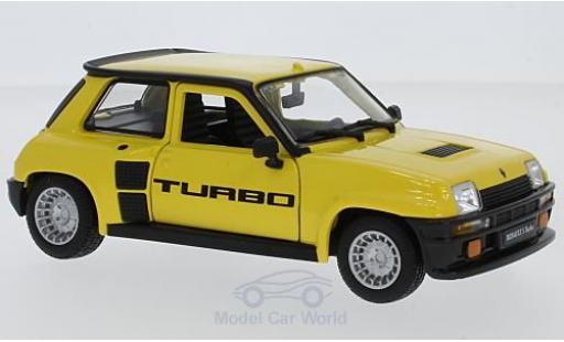 Modelauto Renault 5 Turbo geel 1982 1/24 Burago