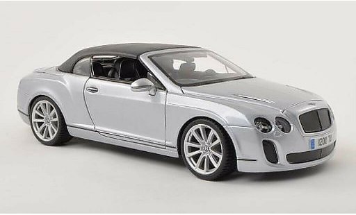 Bentley Continental Supersports Convertible 1/18 Burago Cabriolet grijs-grijs modelauto