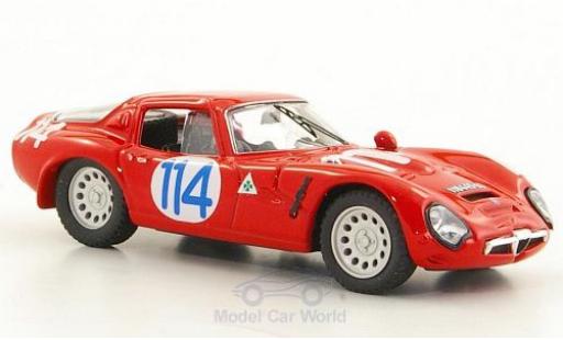 Modelauto Alfa Romeo Giulia tz 2 No.114 Targa Florio 1966 1/43 Best