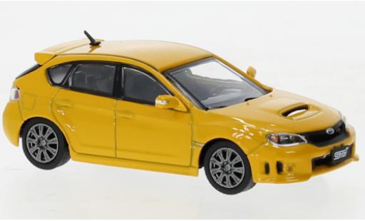 Modelauto Subaru Impreza STI WRX metallic geel 2009 1/64 BM Creations