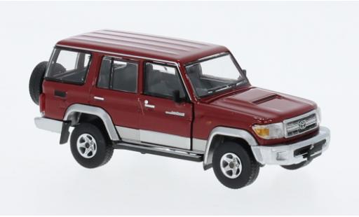 Modelauto Toyota Land Cruiser 70 LC76 rood fonc&Atilde;&copy;/d RHD 1/64 BM Creations