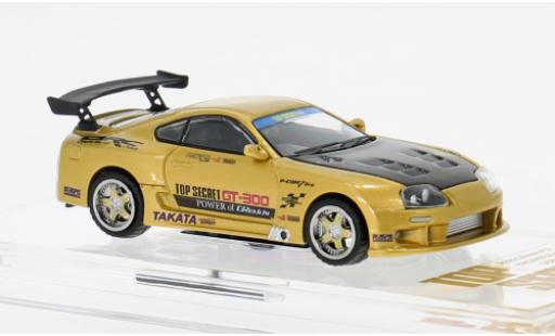 Modelauto Toyota Supra Top Secret (JZA80) gold 1/64 BM Creations