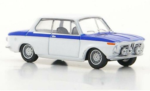 Bmw 2002 berline 1/87 Bub Classic wit/blauw modelauto