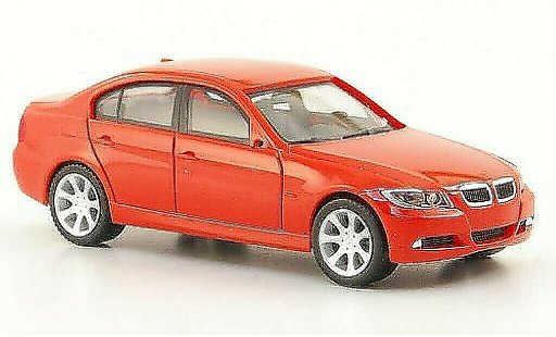 Bmw 330 berline 1/87 Herpa E90 Sedan (E90) rood 2005 modelauto