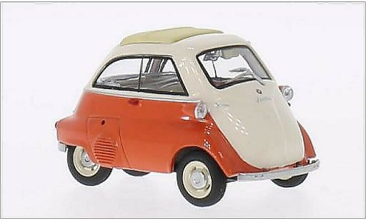 Bmw Isetta citadine 1/43 Schuco oranje/beige modelauto