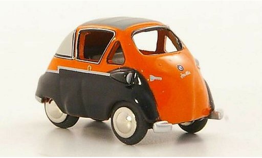 Bmw Isetta citadine 1/87 Bub Standard oranje/zwart modelauto