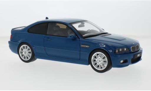 Modelauto Bmw M3 CSL E46 blauw 1/18 Norev