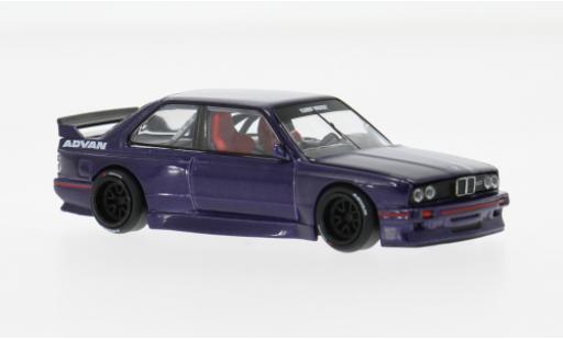 Modelauto Bmw M3 coupe (E30) Kaido GT V2 paars 1989 1/64 Mini GT