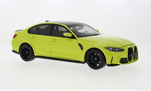Modelauto Bmw M3 Touring (G81) geel 2024 1/18 Minichamps