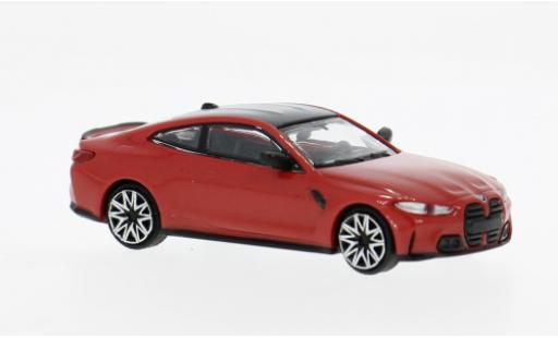 Modelauto Bmw M4 coupe (G82) rood 2020 1/87 Minichamps