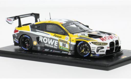 Modelauto Bmw M4 gt3 EVO 24h N&Atilde;&frac14;rburgring 2025 Rowe Racing #98 A.Farfus/J.Krohn 1/43 Spark