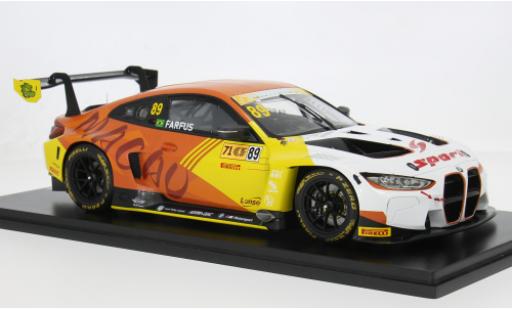 Modelauto Bmw M4 gt3 FIA GT World Cup Macau GT Cup 2024 #89 A.Farfus 1/18 Spark