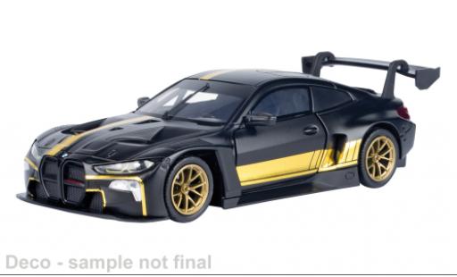 Modelauto Bmw M4 GT3 zwart/gold 1/24 Motormax