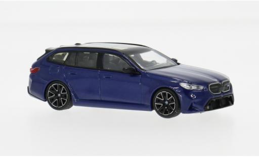 Modelauto Bmw M5 berline (G99) blauw/zwart 2024 1/64 Mini GT