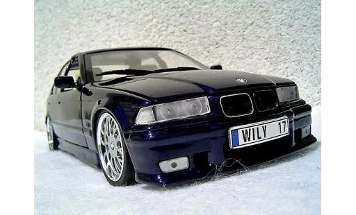 Bmw 325 kit m3 1/18 Ut Models E36 sedan tds blauw metallized modelauto