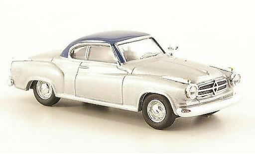 Borgward Isabella coupe 1/87 Herpa grijs/blauw modelauto