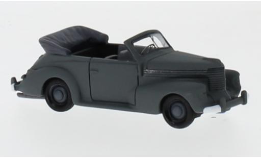 Modelauto Opel Capitaine Vorkrieg BoS-Models cabriolet grijs mat Wehrmacht 1940 1/87 BoS Models
