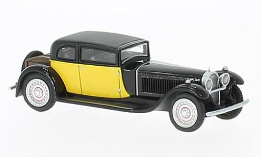 Modelauto Bugatti 41 weymann Type Royale by zwart/geel RHD 1929 1/87 BoS Models
