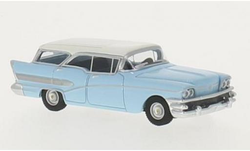 Modelauto Buick Century Caballero blauw/wit 1958 1/87 BoS Models
