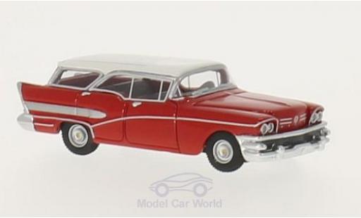 Modelauto Buick Century Caballero rood/wit 1958 1/87 BoS Models
