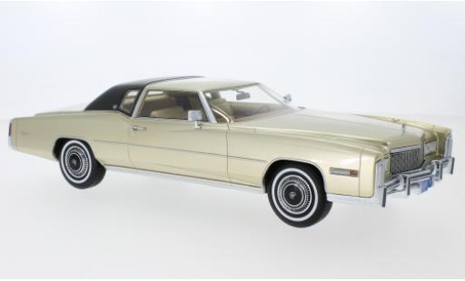 Modelauto Cadillac Eldorado Coupe gold/mat-zwart 1976 1/18 BoS Models
