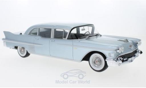 Modelauto Cadillac Fleetwood Limousine 75 Sedan metallic blauw 1958 1/18 BoS Models