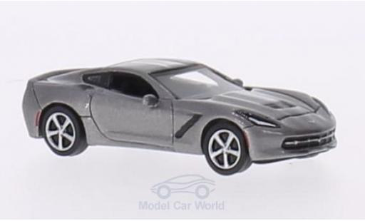 Modelauto Chevrolet Corvette Stingray (C7) metallic grijs 2013 1/87 BoS Models