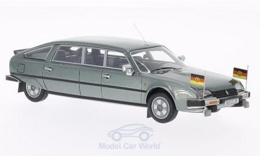 Modelauto Citroen CX Berline Nilsson metallic grijs 1985 DDR-Staatslimousine met Standarten 1/43 BoS Models