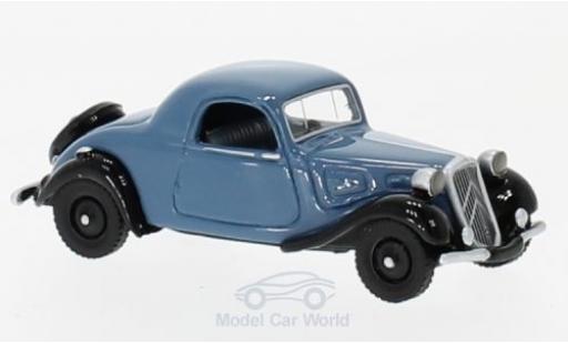 Modelauto Citroen Traction Cabriolet Avant Faux blauw/zwart 1936 1/87 BoS Models