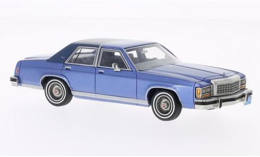 Modelauto Ford LTD Crown Victoria metallic blauw/mat-blauw 1987 limit&Atilde;&copy;e edition 1/43 BoS Models