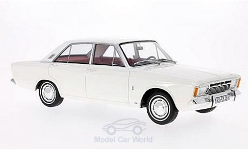 Modelauto Ford Taunus 17M P7 (P7a) wit 1967 1/18 BoS Models