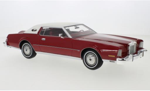Modelauto Lincoln Continental 1974 Mark IV metallic rood/wit 1/18 BoS Models