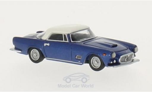 Modelauto Maserati 3500 GT Base metallic blauw/wit 1957 1/87 BoS Models