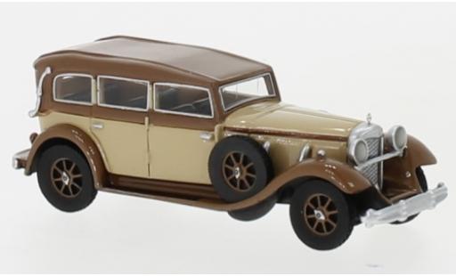 Modelauto Mercedes 770 Base (W07) Closed Cabriolet beige/bruin RHD 1930 1/87 BoS Models