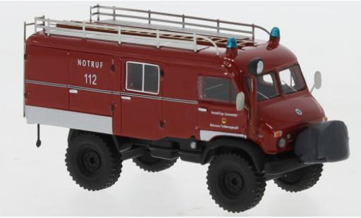 Modelauto Mercedes Unimog 401-404 404 S LF8 rood/zwart Freiwillige Brandweer H&Atilde;&curren;usern / Schwarzwald 1962 1/87 BoS Models