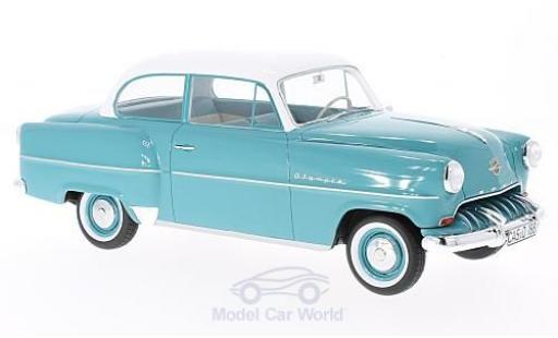Modelauto Opel Olympia Rekord turquoise/wit 1953 zonder Vitrine 1/18 BoS Models
