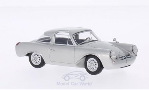Modelauto Porsche 356 C Gl&Atilde;&para;ckler Coupe grijs 1954 1/43 BoS Models