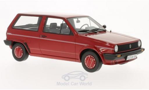 Modelauto Volkswagen Polo Fox II (Typ 86c) Steilheck rood 1986 1/18 BoS Models