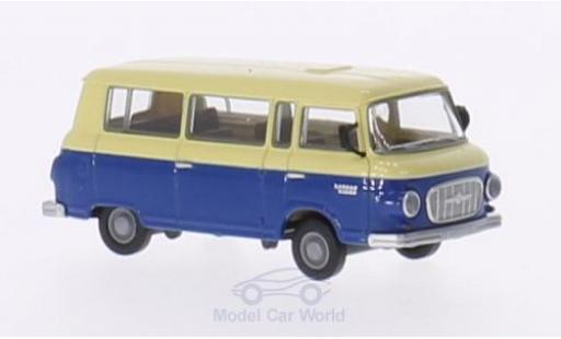 Modelauto Barkas B 1000 minibus beige/blauw Bus 1/87 Brekina