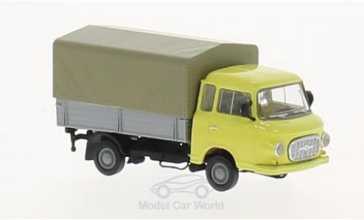 Modelauto Barkas B 1000 plateau geel laadbak-Plane 1/87 Brekina