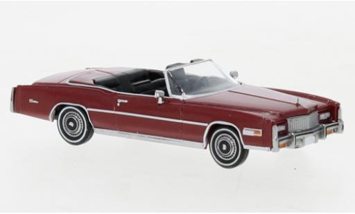 Modelauto Cadillac Eldorado Convertible Cabriolet metallic rood 1976 1/87 Brekina