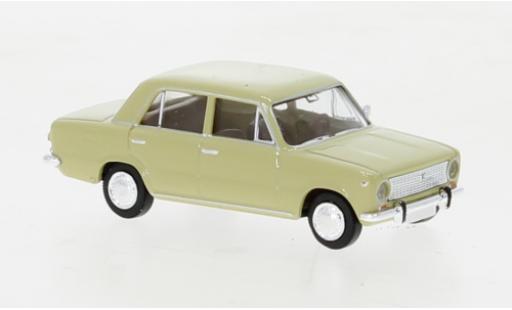 Modelauto Fiat 124 Limousine beige 1966 1/87 Brekina