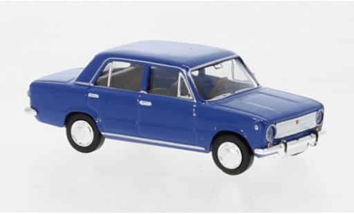 Modelauto Fiat 124 Limousine blauw 1966 1/87 Brekina