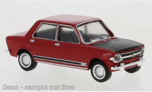 Modelauto Fiat 128 Berlina rood/zwart 1969 1/87 Brekina