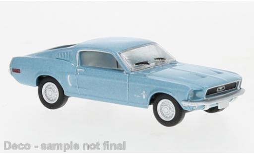 Modelauto Ford Mustang Fastback metallic blauw 1968 1/87 Brekina