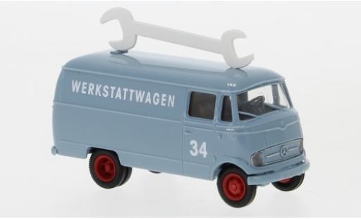 Modelauto Mercedes CLA Kastenwagen L 319 bestelwagen blauw Werkstattwagen 1956 1/87 Brekina