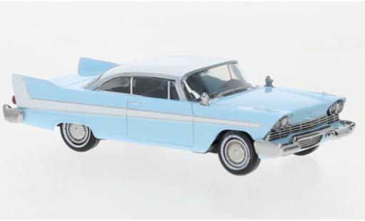 Modelauto Plymouth Fury Base blauw clair/wit 1958 1/87 Brekina